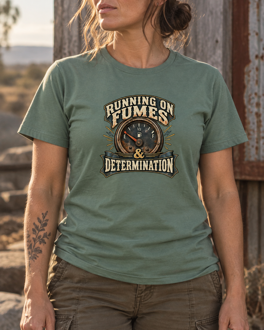 Running on Fumes & Determination Tee