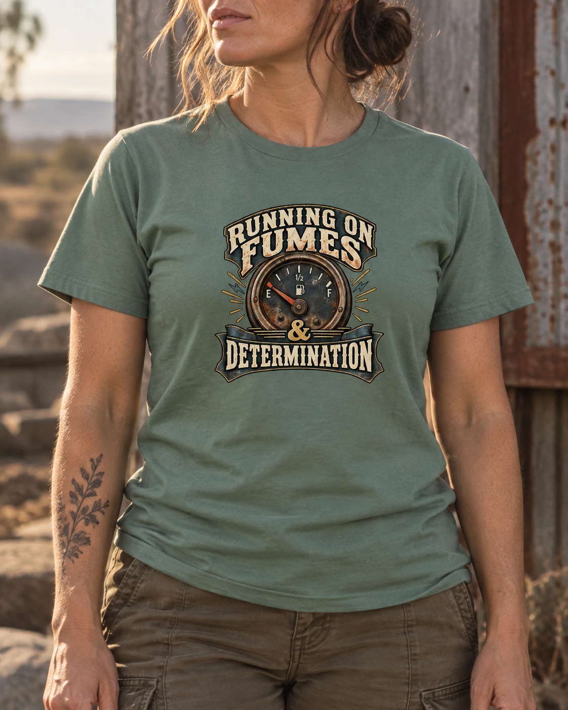 Running on Fumes & Determination Tee