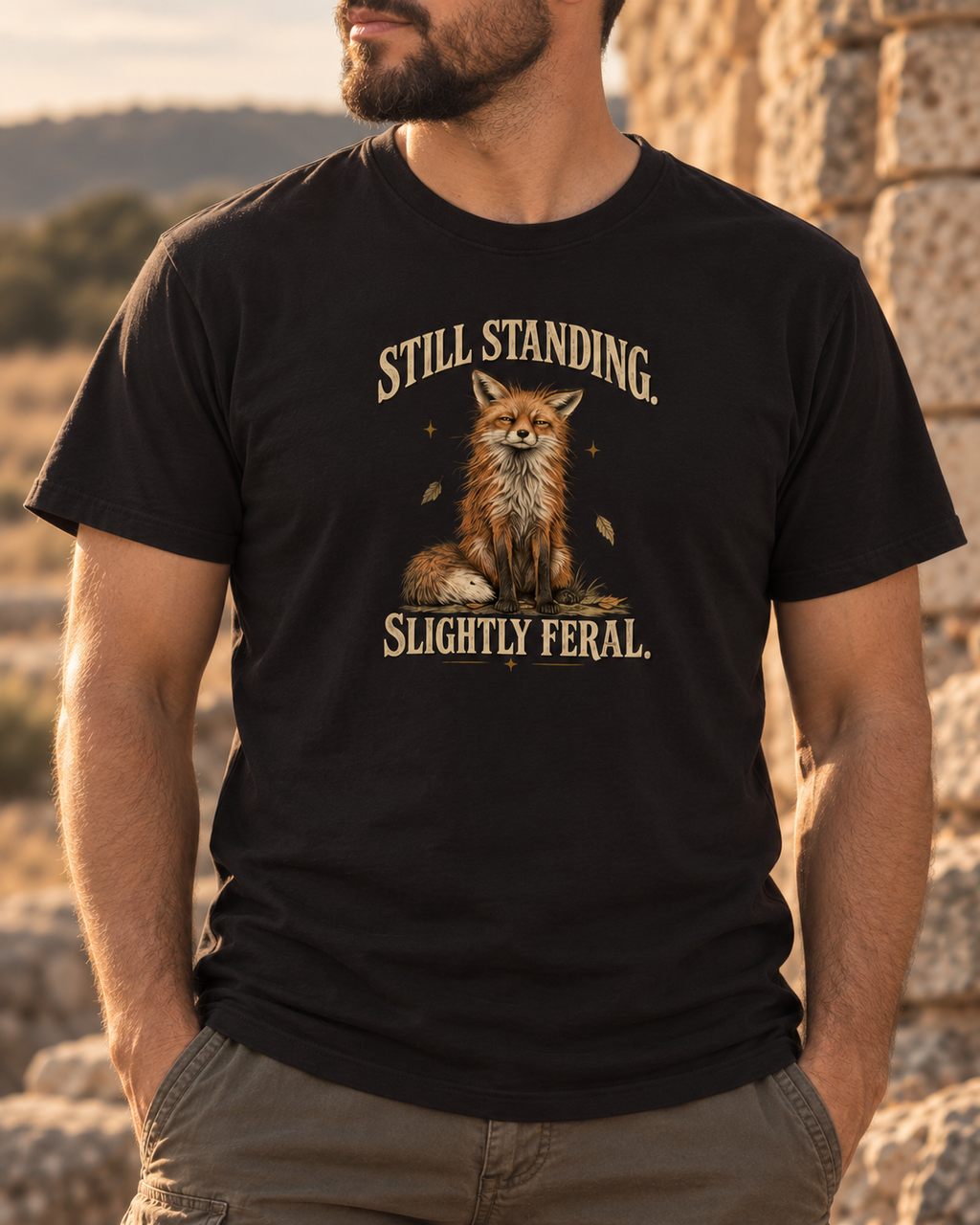 Still Standing. Slightly Feral. Tee