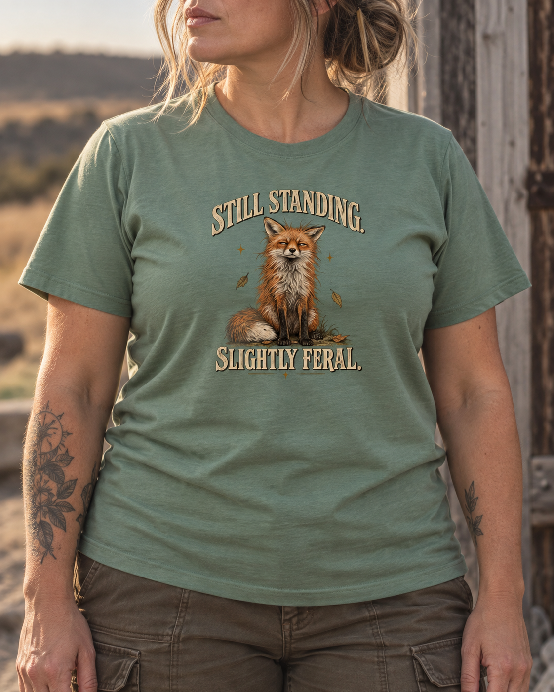 Still Standing. Slightly Feral. Tee