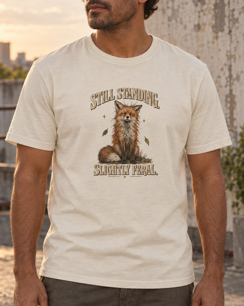 Still Standing. Slightly Feral. Tee