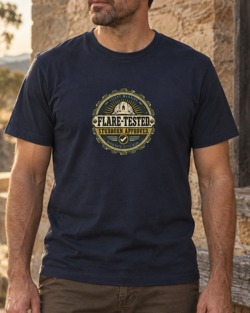 Flare Tested. Stubborn Approved. Tee