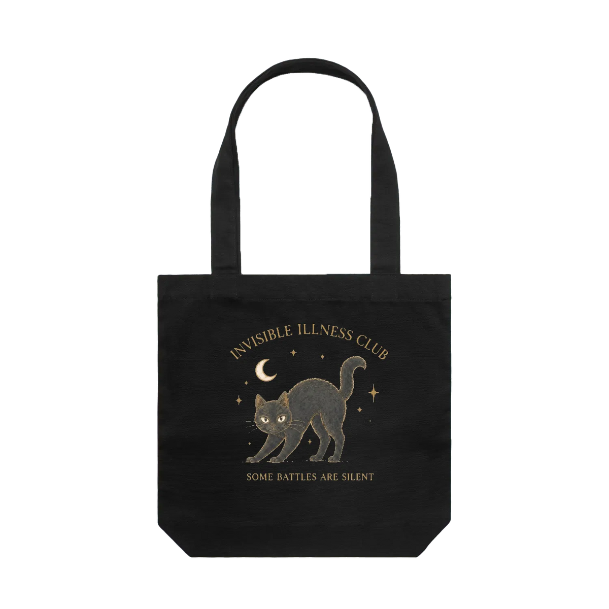 Black front flat lay