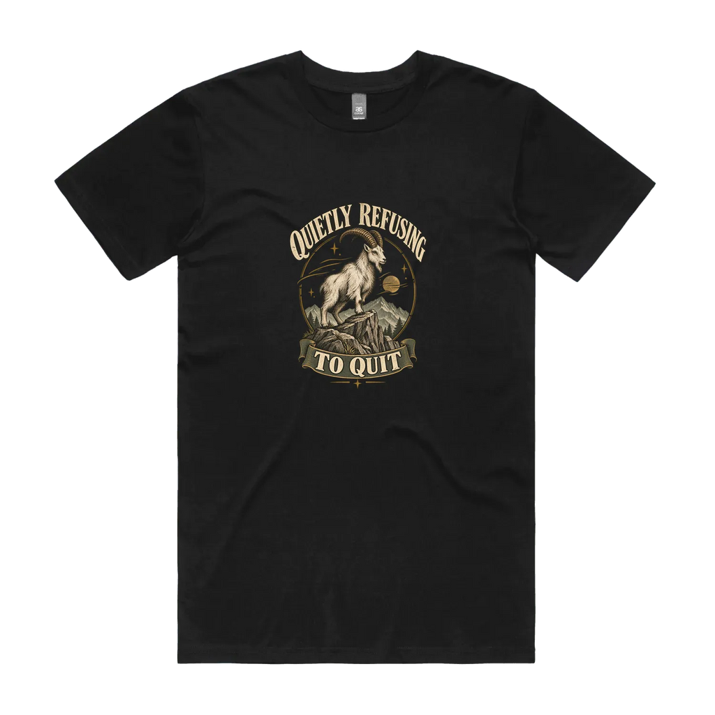 Black front flat lay