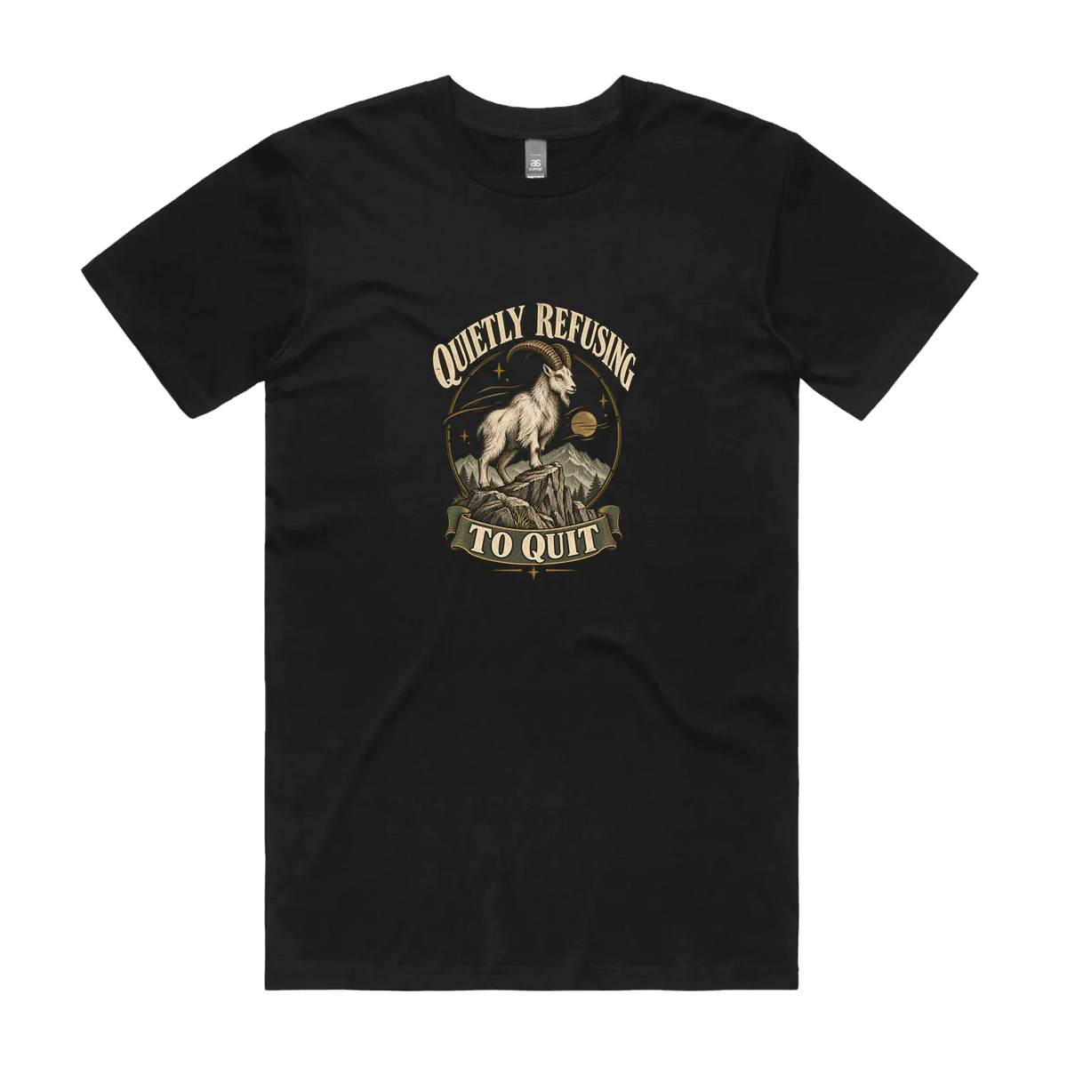 Black front flat lay