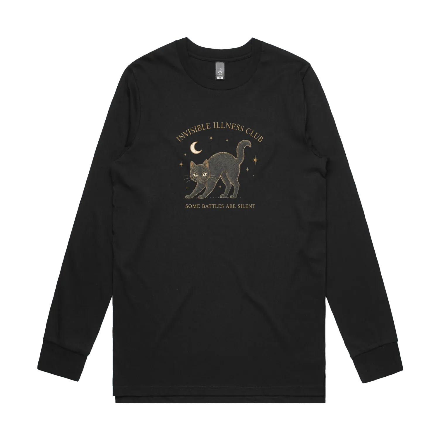 Black front flat lay