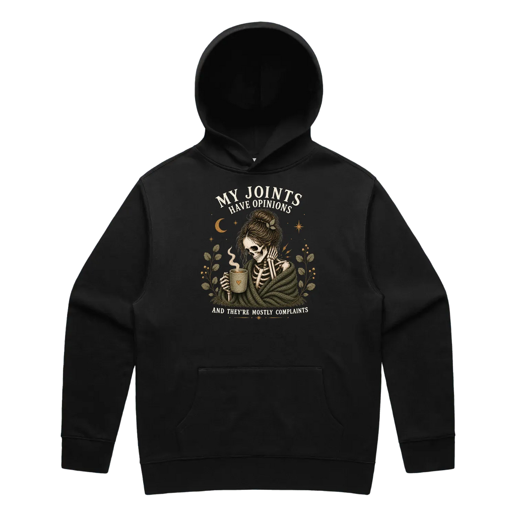 Black front flat lay