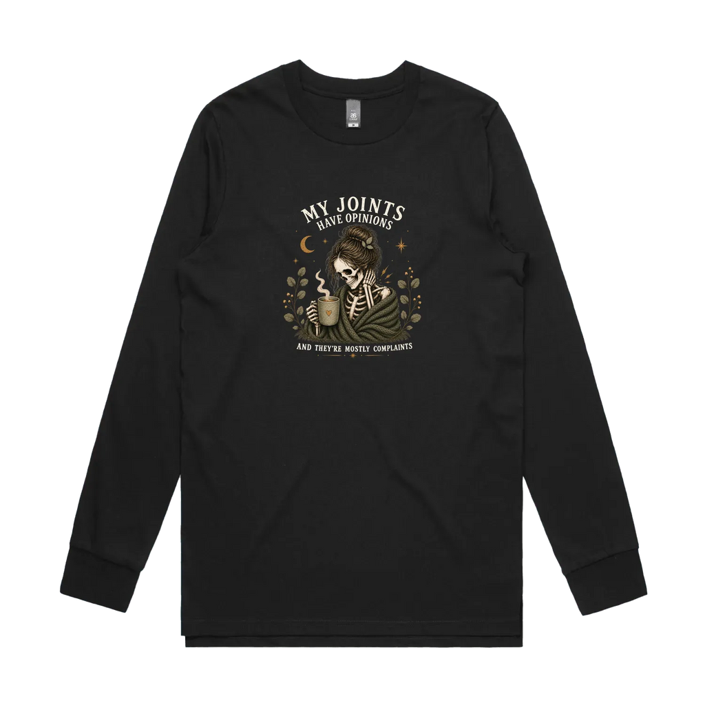 Black front flat lay