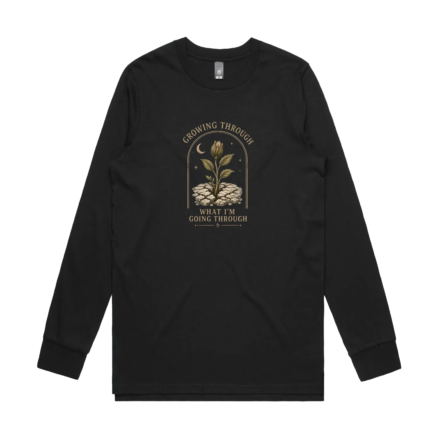 Black front flat lay