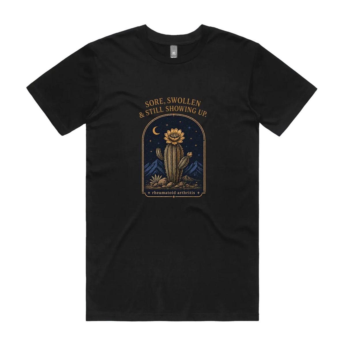 Black front flat lay