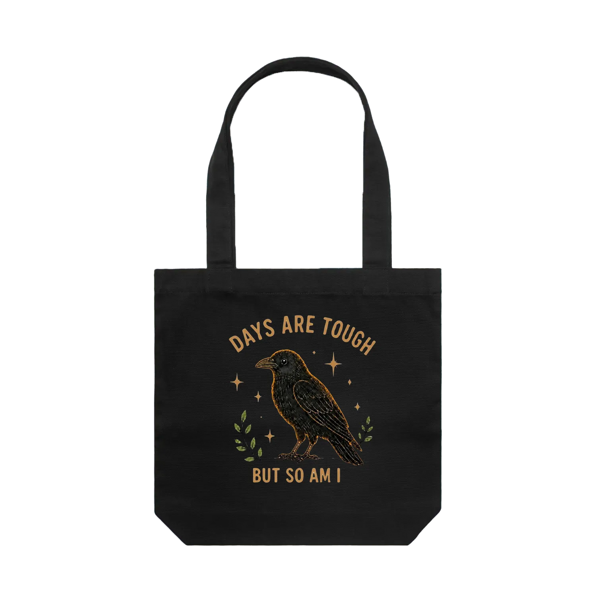 Black front flat lay