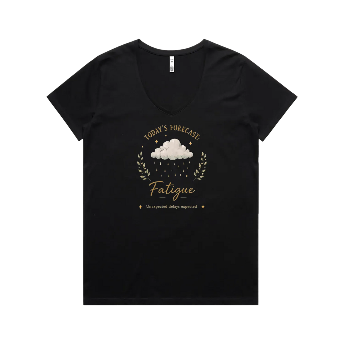 Black front flat lay