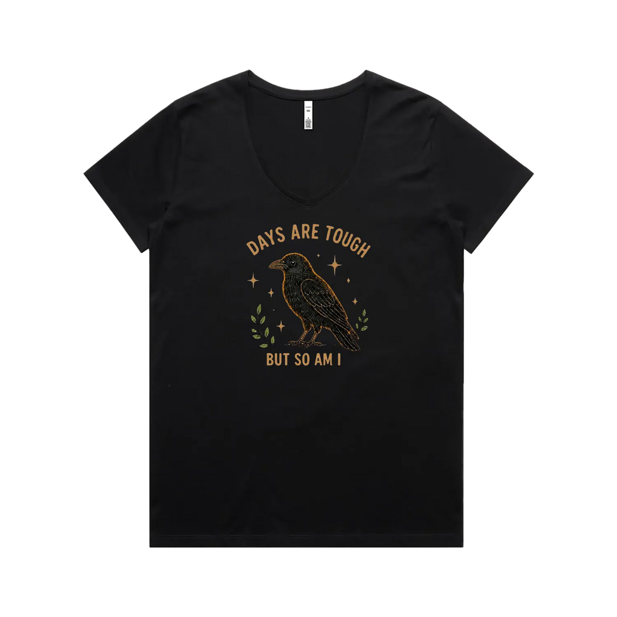 Black front flat lay