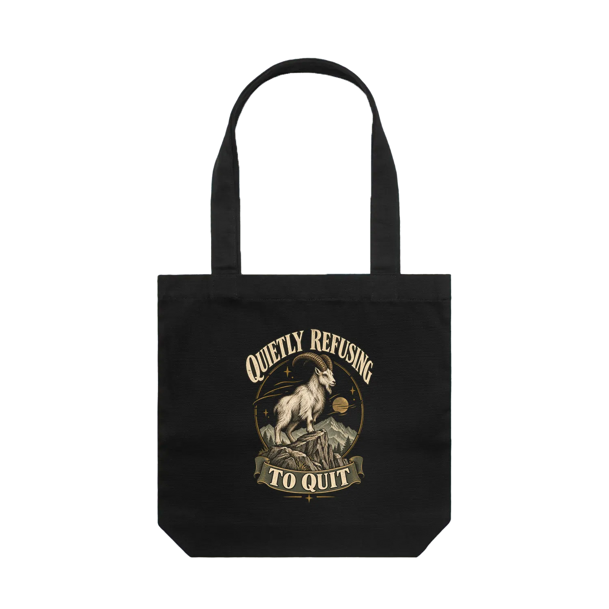 Black front flat lay