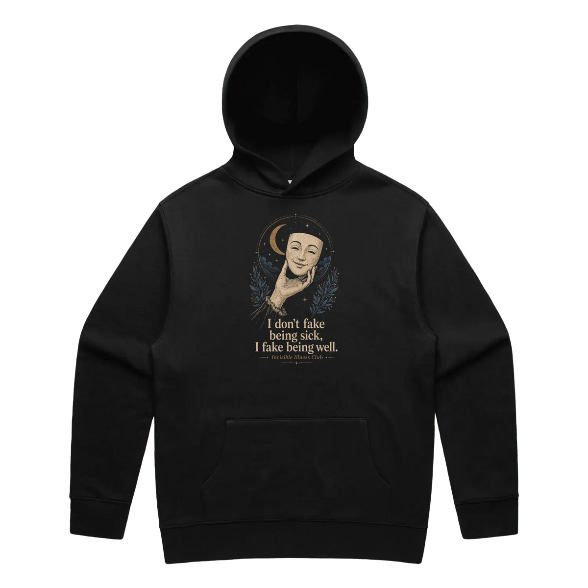 Black front flat lay
