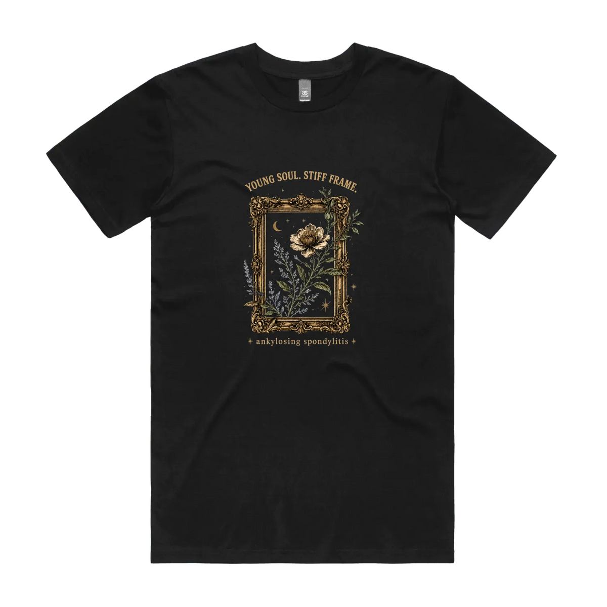Black front flat lay
