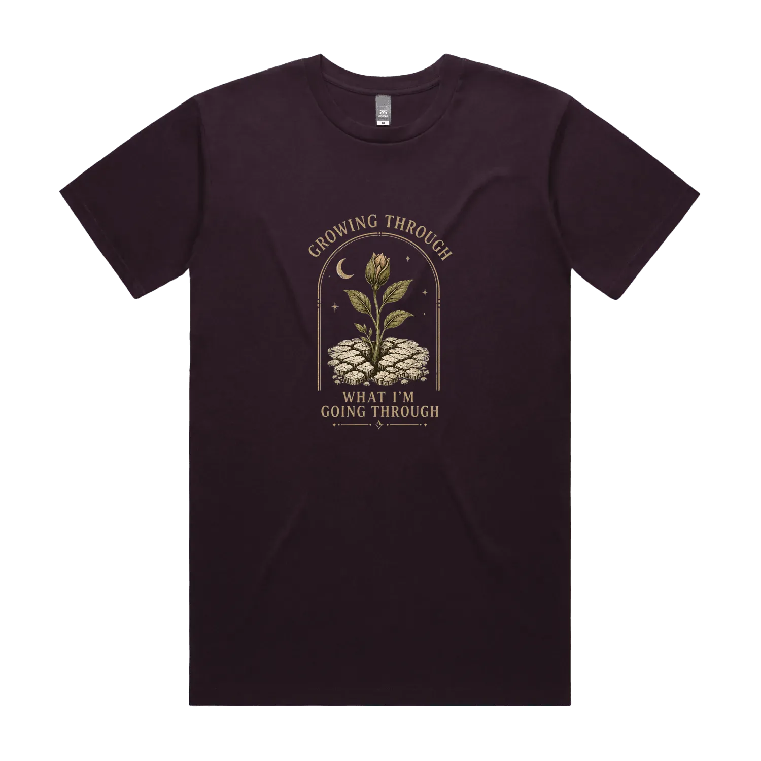 Plum front flat lay