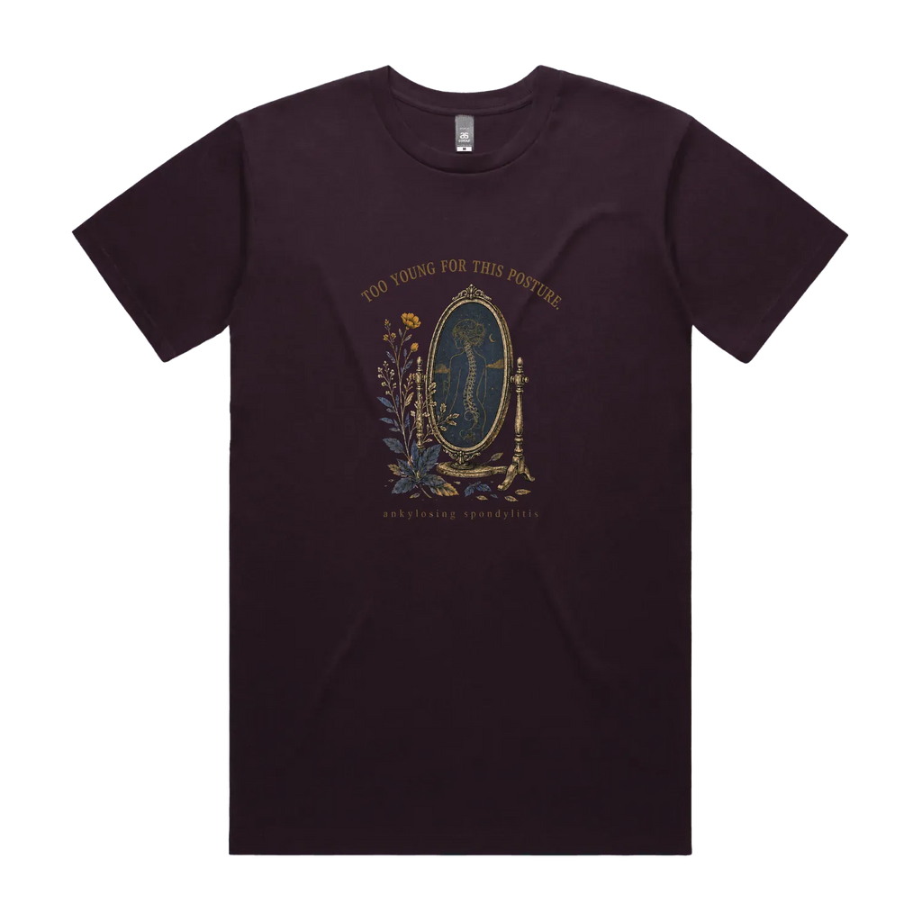 Plum front flat lay