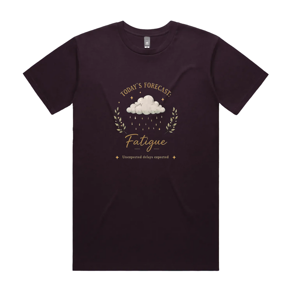 Plum front flat lay