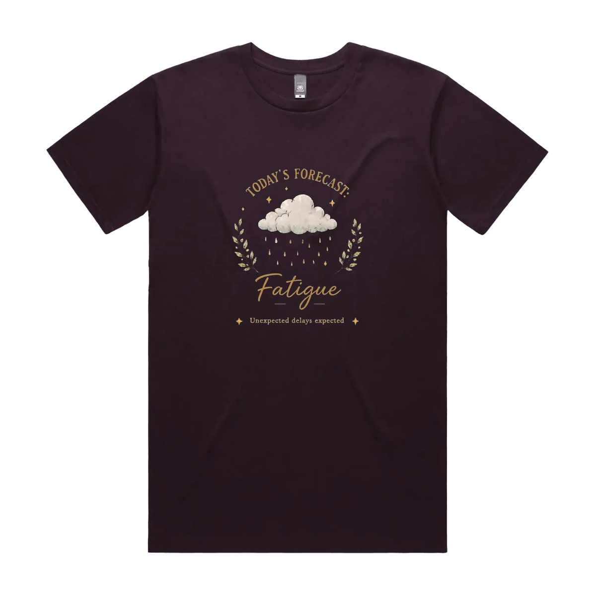 Plum front flat lay