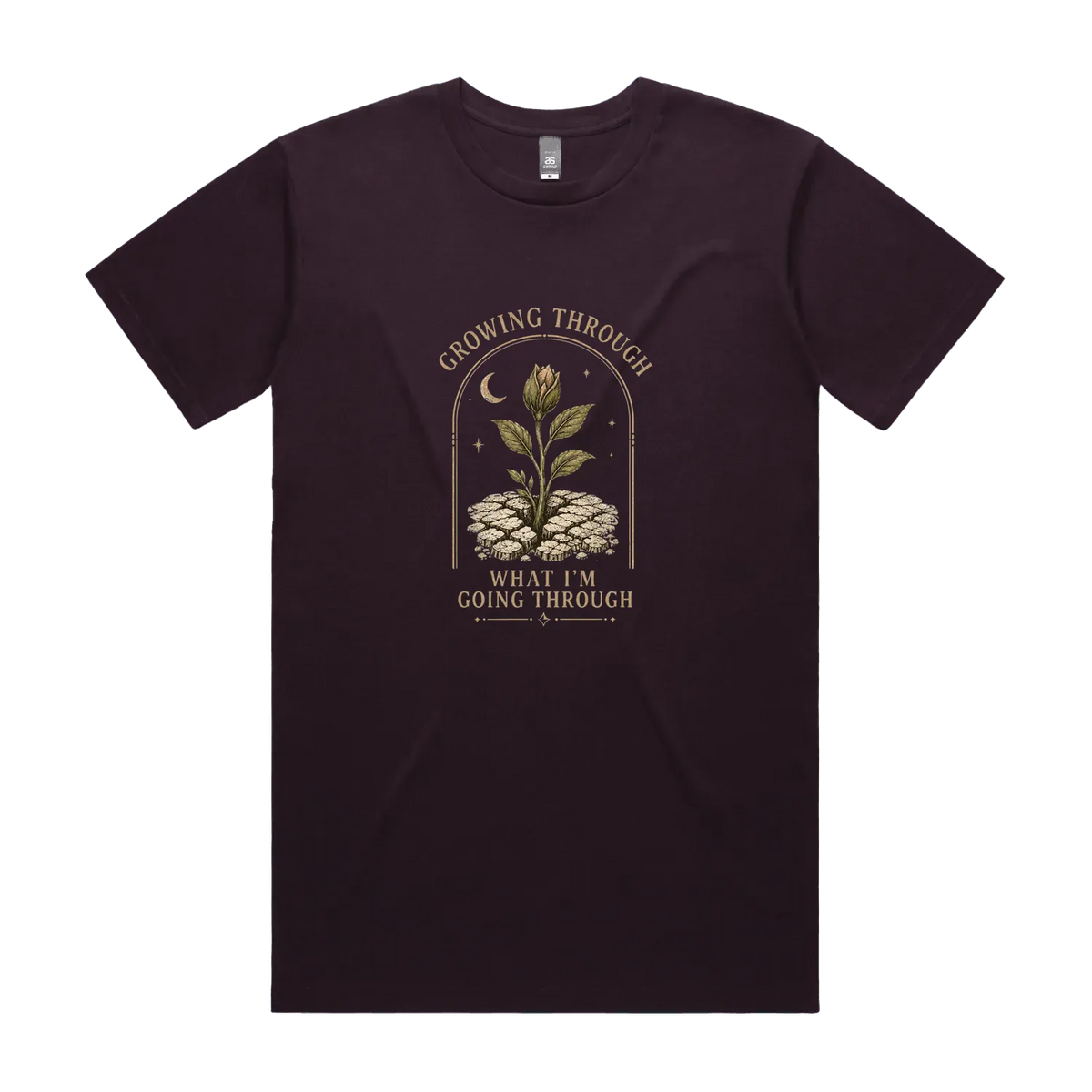 Plum front flat lay