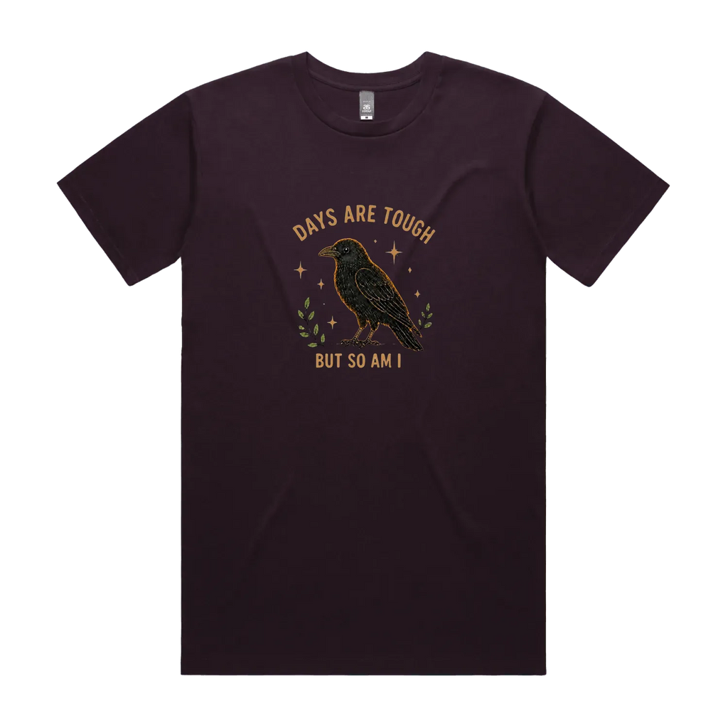 Plum front flat lay