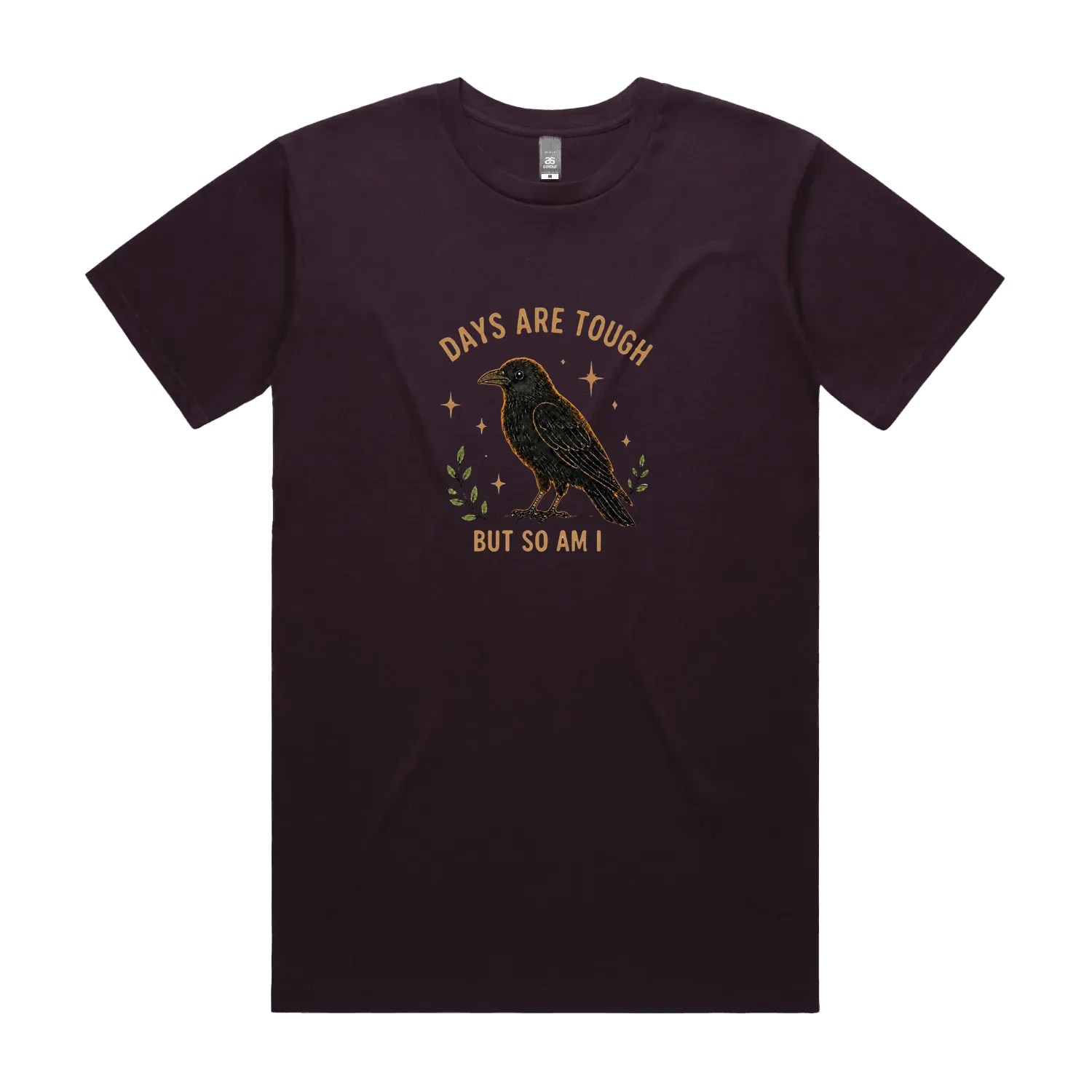 Plum front flat lay