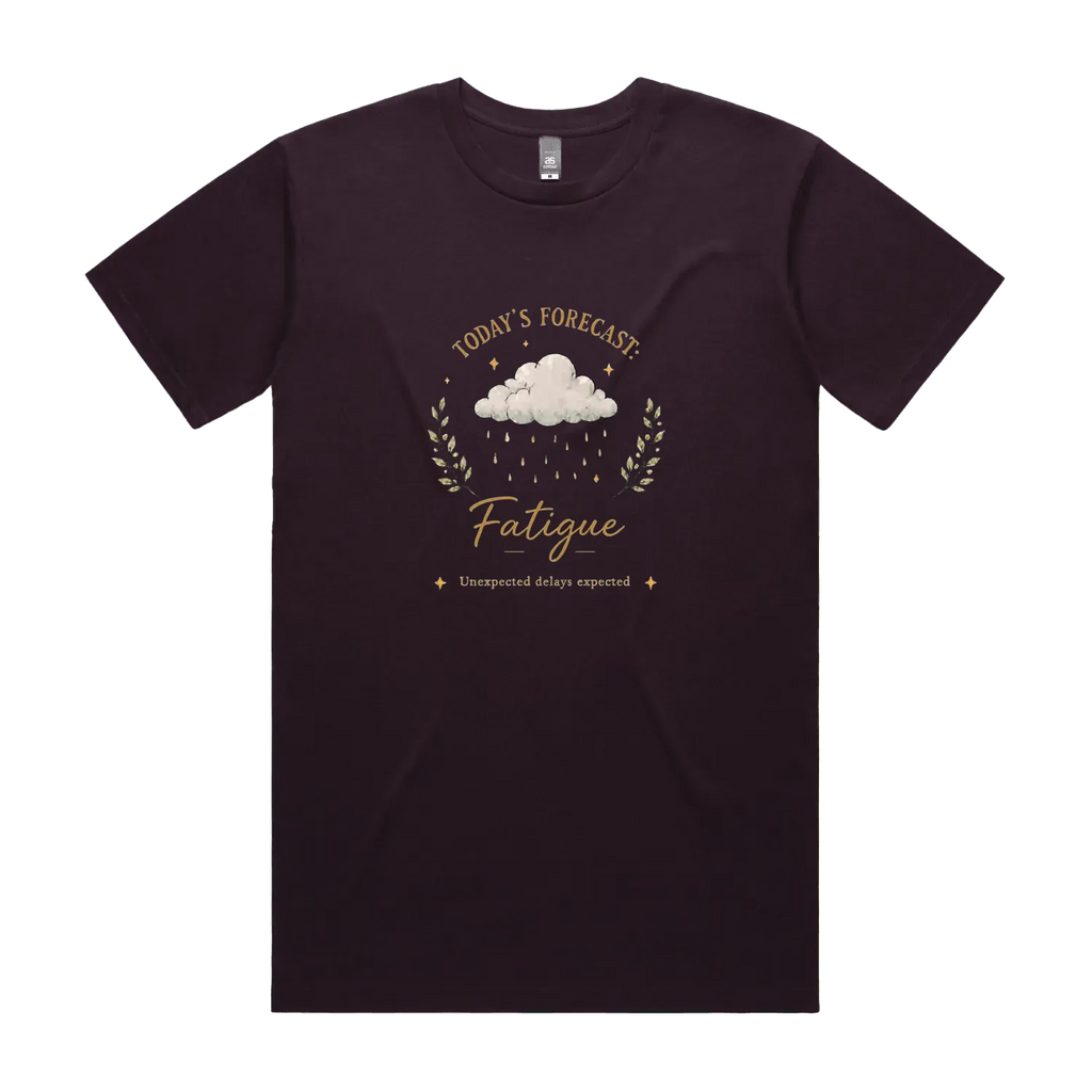Plum front flat lay