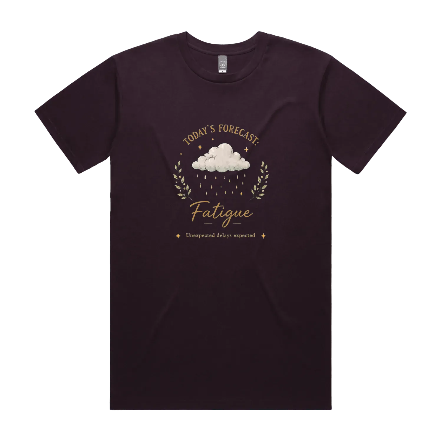 Plum front flat lay