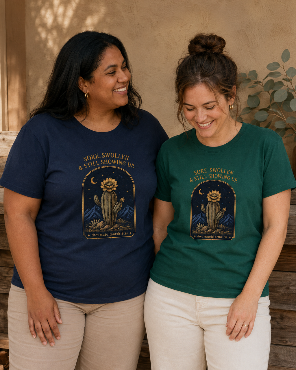 Sore, Swollen & Still Showing Up — Rheumatoid Arthritis Tee.