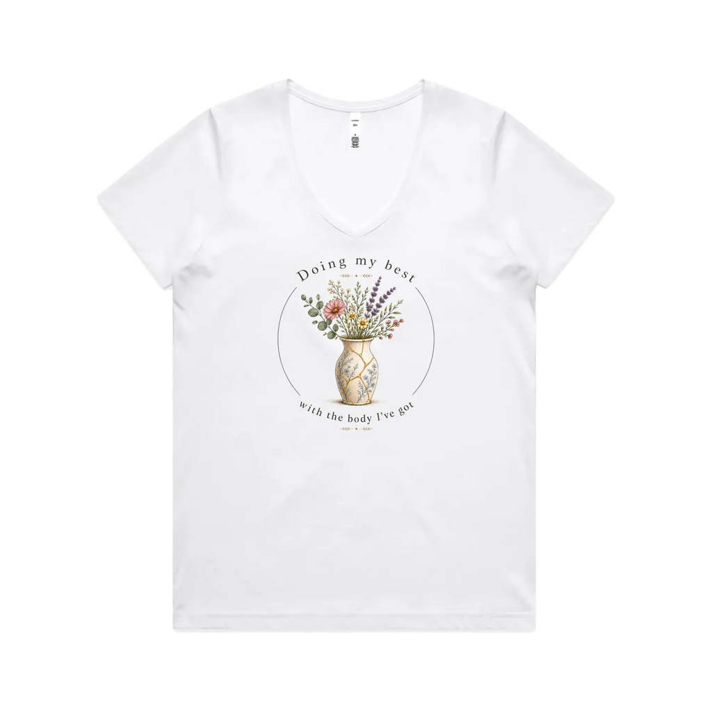 White front flat lay