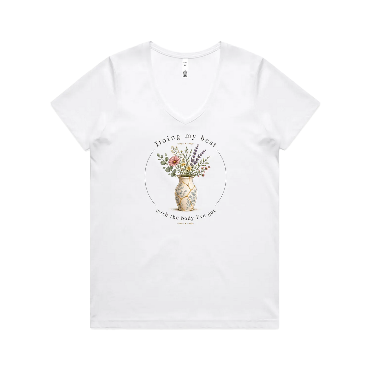 White front flat lay