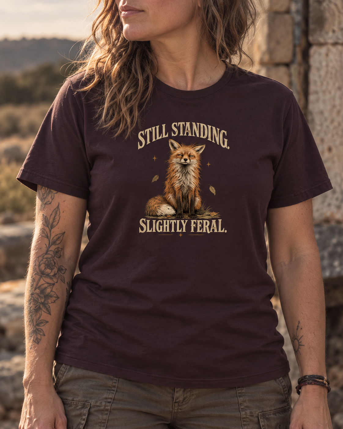 Still Standing. Slightly Feral. Tee
