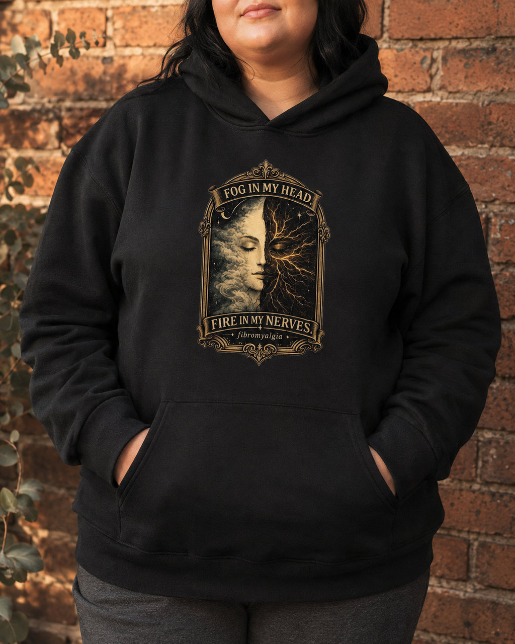 Fog in My Head. Fire in My Nerves. — Fibromyalgia Hoodie