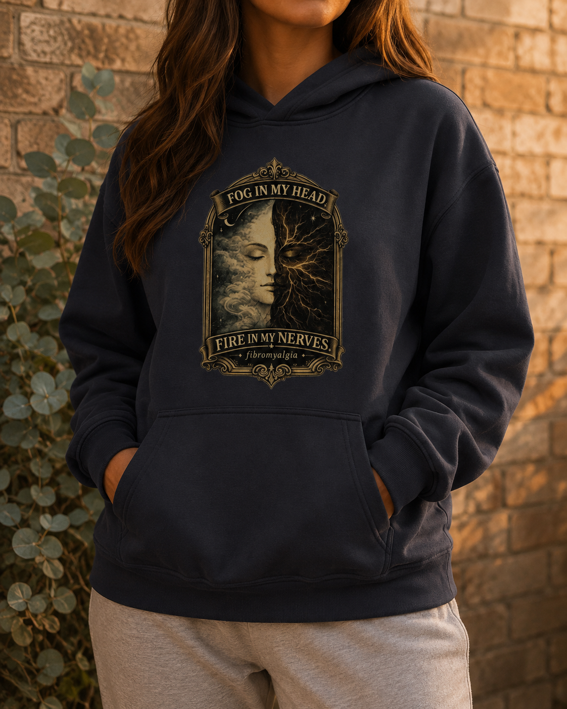 Fog in My Head. Fire in My Nerves. — Fibromyalgia Hoodie