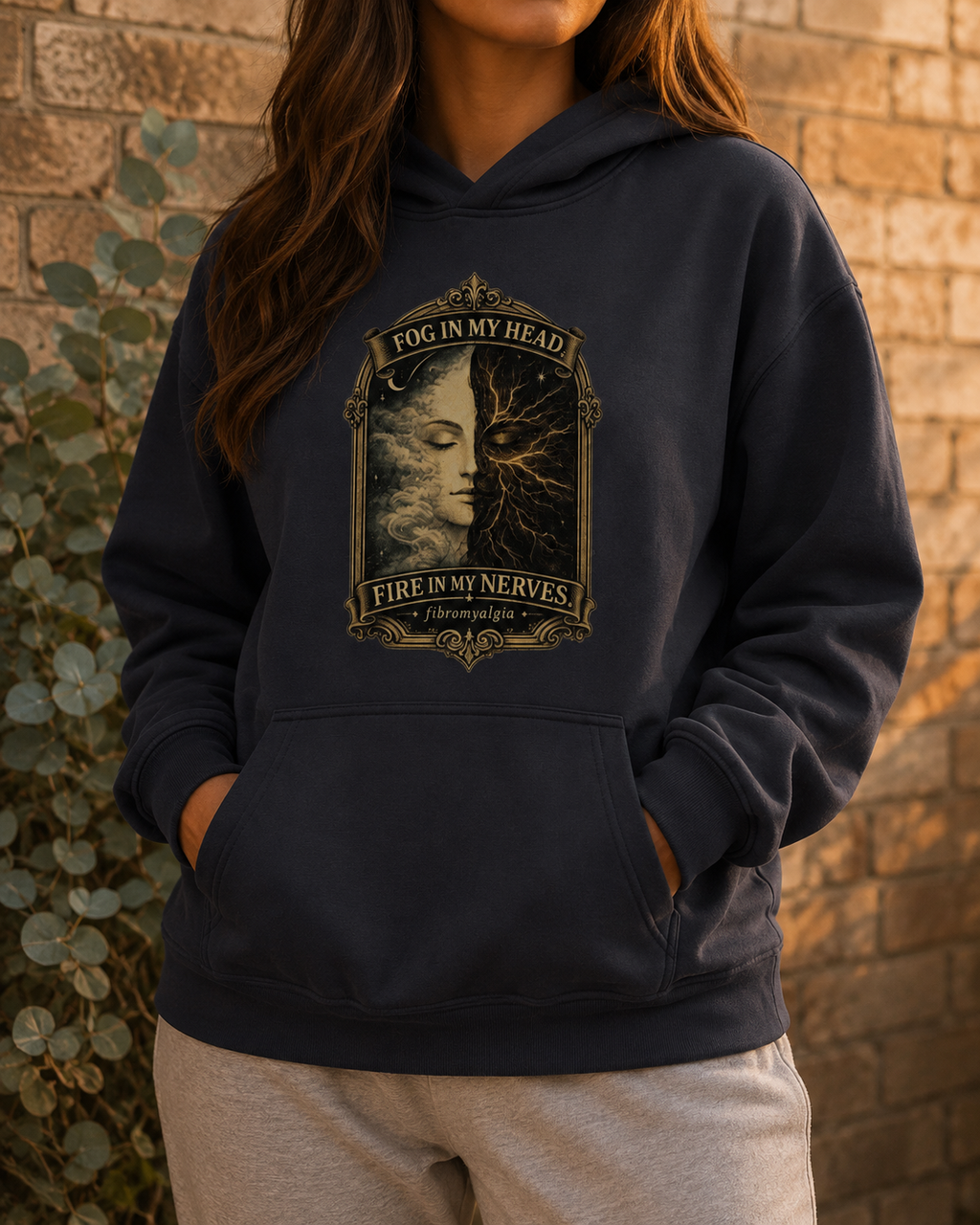 Fog in My Head. Fire in My Nerves. — Fibromyalgia Hoodie